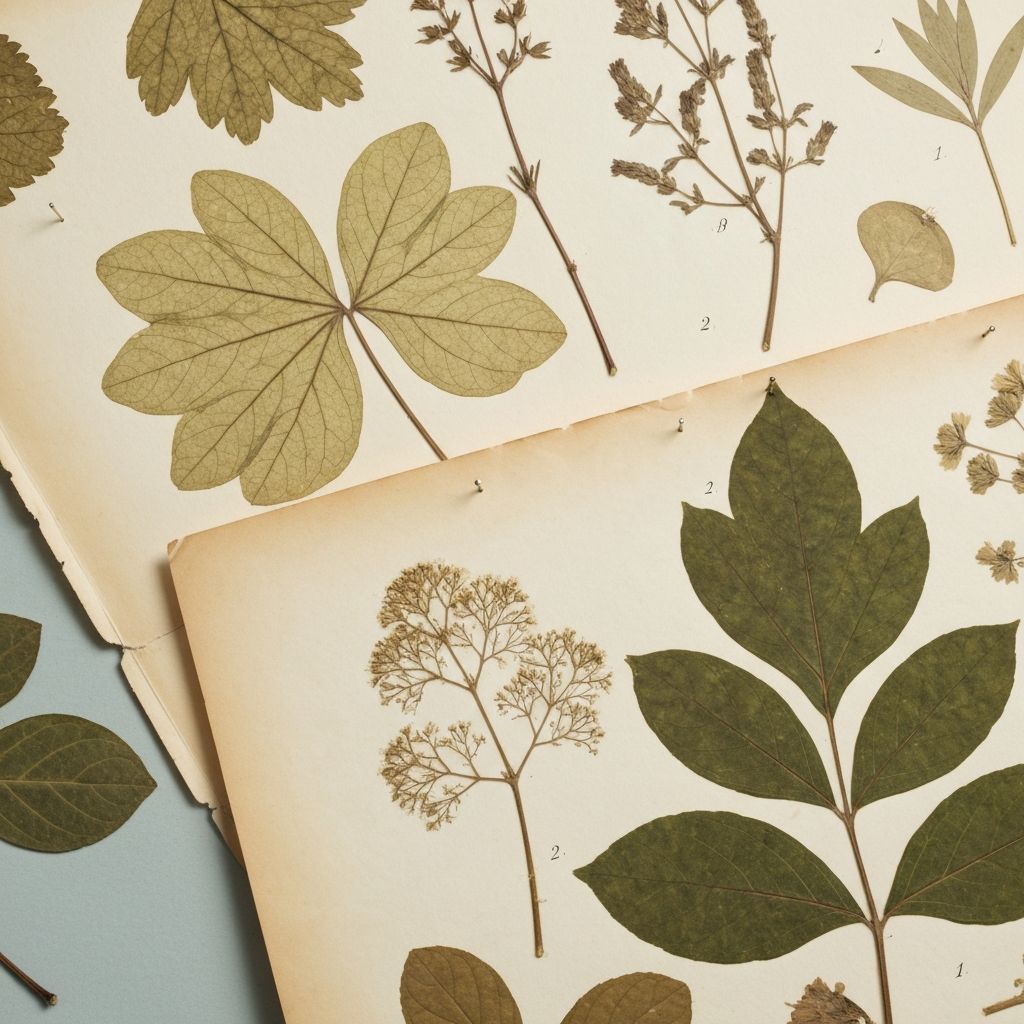 Vintage botanical herbarium